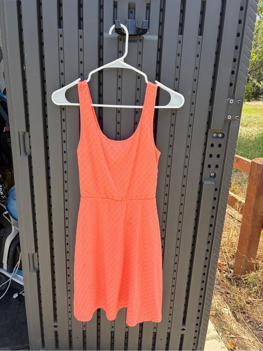 Mossimo Supply Co. Coral Textured Sleeveless Mini Dress